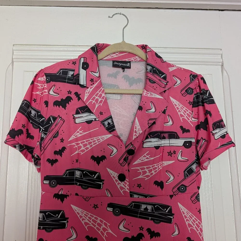 Sourpuss Death Cab Rosie Dress Size L - Picture 5 of 11